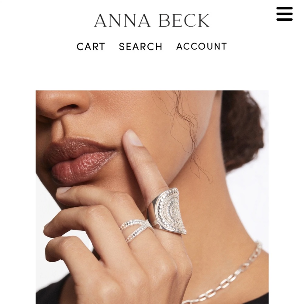 Anna Beck silver 925 Classic Saddle ring.